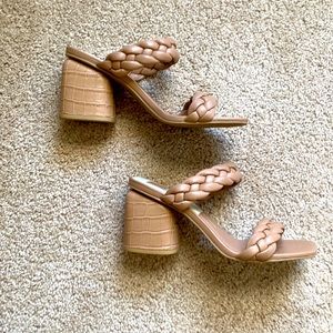 Dolce Vita braided double strap sandals with block heel